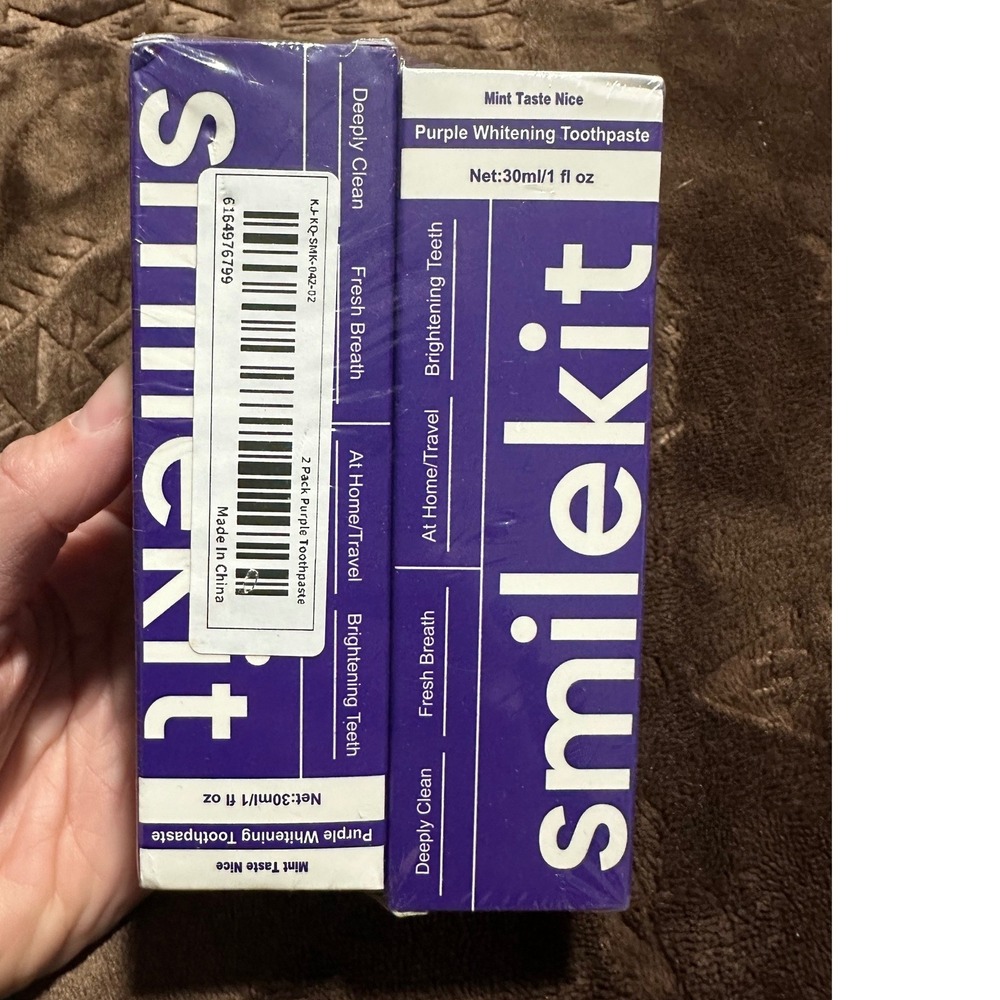NWT Smilekit Purple Whitening Toothpaste 2 Pack 30ml